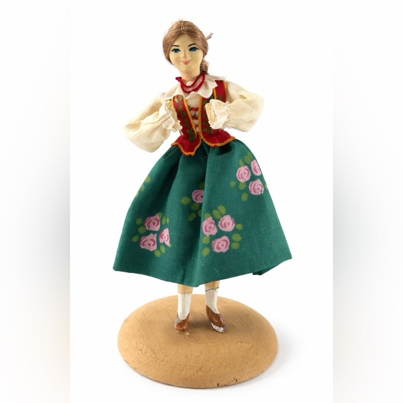 Vintage Polish Regional Dress Doll Zakopane Handmade Poland 4.75” - Picture 2 of 8